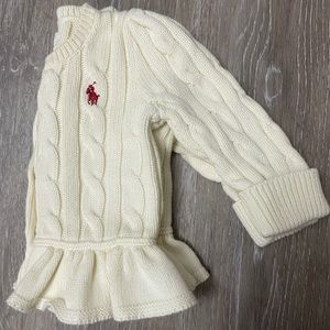 Ralph Lauren 6 months cream peplum cardigan